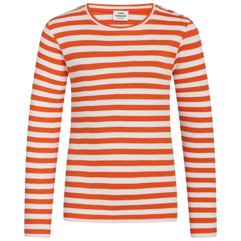Mads Nrgaard 2×2 Cotton Stripe Talino Bluse Puffin’s Bill\/Cloud Dancer