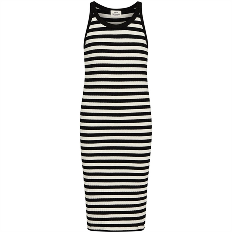 Mads Nrgaard 5×5 Classic Stripe Carnile Dress Black\/Vanilla Ice