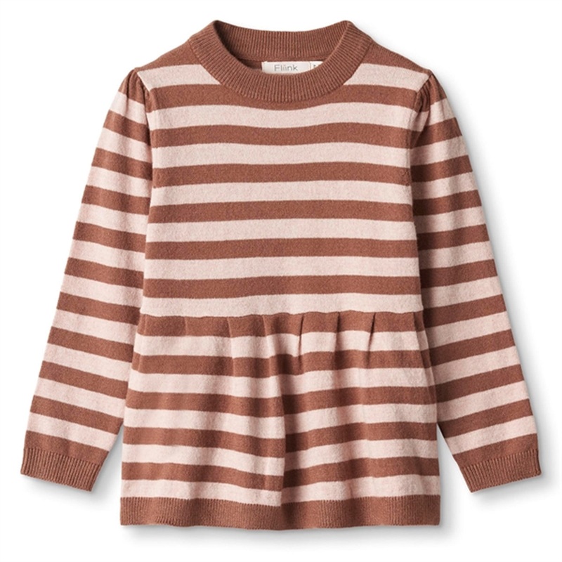 Fliink Carob Brown Striped Alilly Blouse