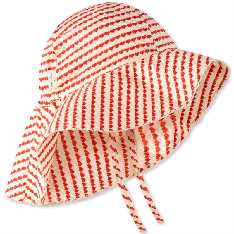 Konges Sljd Heart On a String Milli Frill Sun Hat