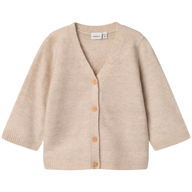 Name it Peyote Melange Kasussi 3\/4 Knit Cardigan
