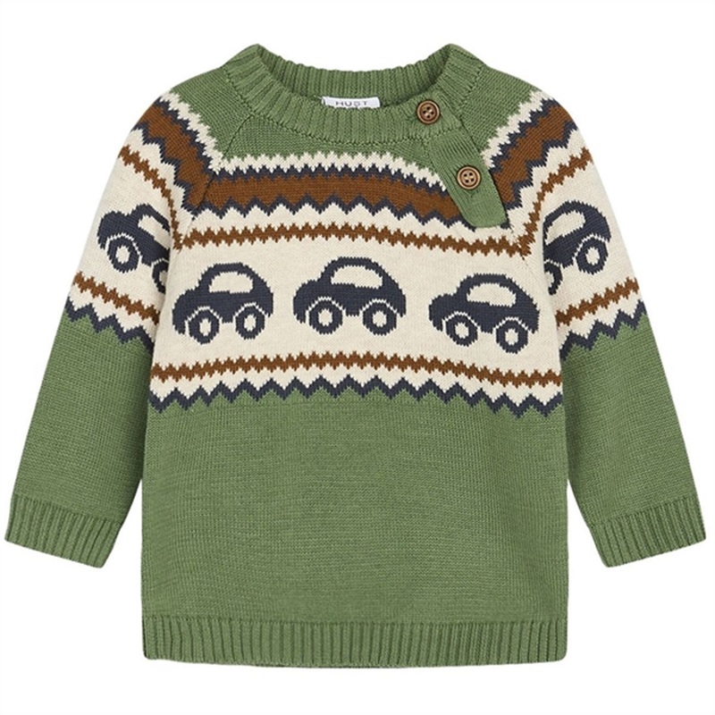 Hust \u0026 Claire Baby Elm Green Palle Knit Sweater