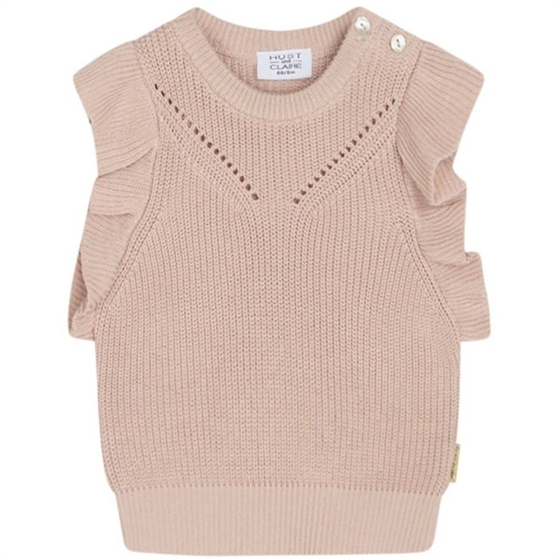Hust \u0026 Claire Baby Peach Dust Nadiina Knit Vest