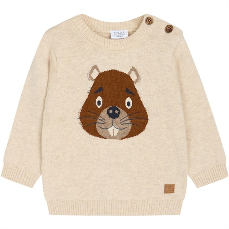Hust \u0026 Claire Baby Wheat Melange Pilou Knit Sweater