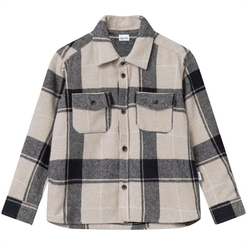 Les Deux Kids Dusty Teak\/Black Lennon Check Overshirt