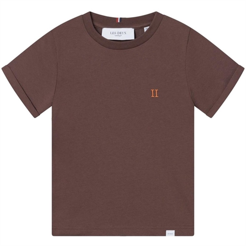 Les Deux Kids Ebony Brown\/Orange Nrregaard T-Shirt