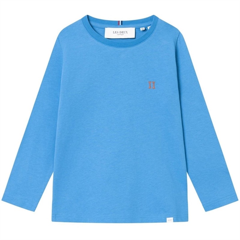 Les Deux Kids Washed Denim Blue\/Orange Nrregaard Blouse