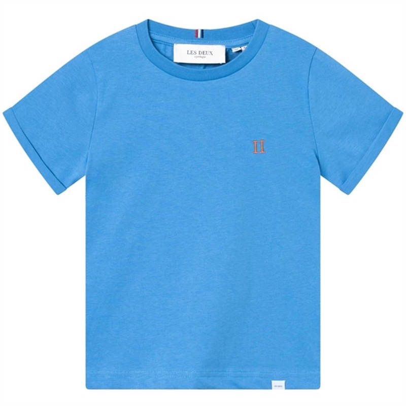 Les Deux Kids Washed Denim Blue\/Orange Nrregaard T-Shirt