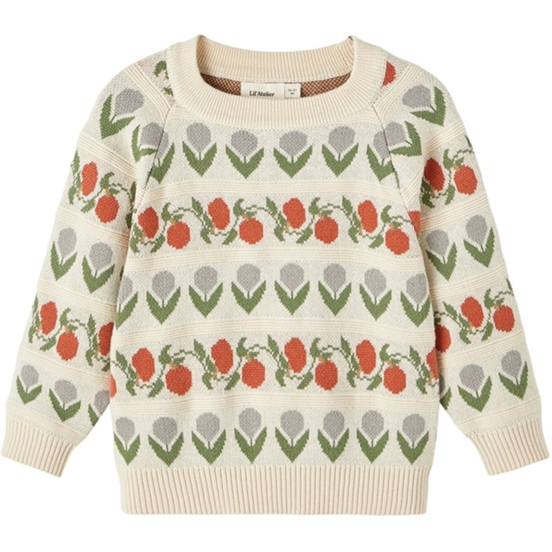 Lil’Atelier Whitecap Gray Lamai Knit Sweater