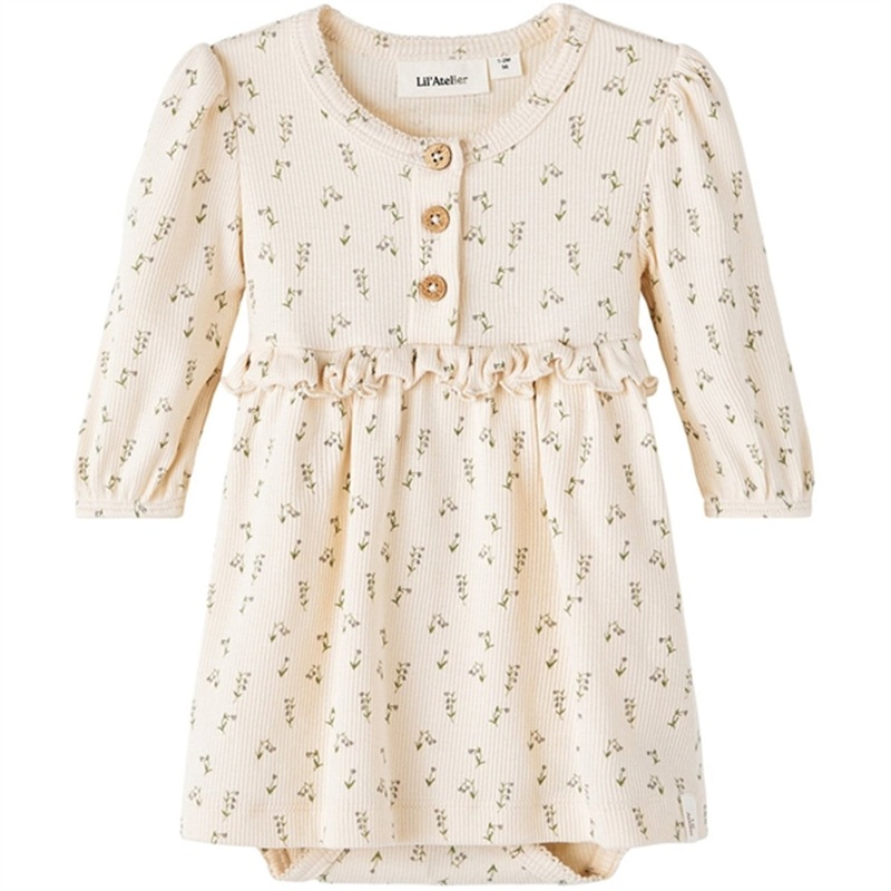 Lil’Atelier Whitecap Gray\/Wet Weather Gago Loose Dress