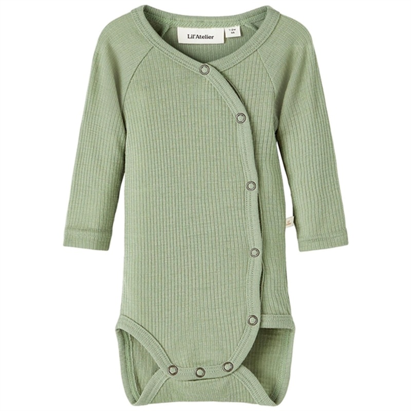 Lil’Atelier Oil Green Fable Slim Wool Body