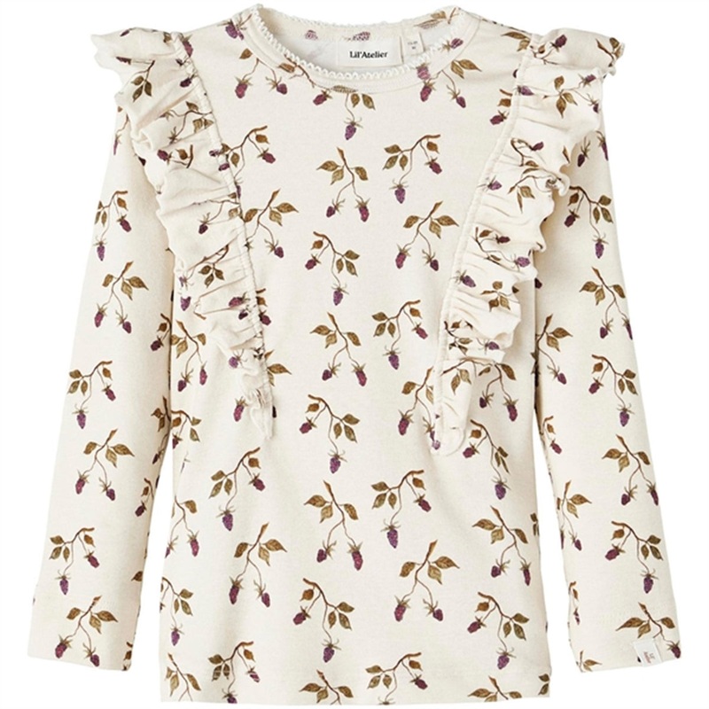 Lil’Atelier Turtledove\/Berry Gaya Slim Blouse