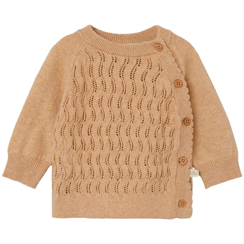 Lil’Atelier Warm Sand Nina Wrap Knit Blouse