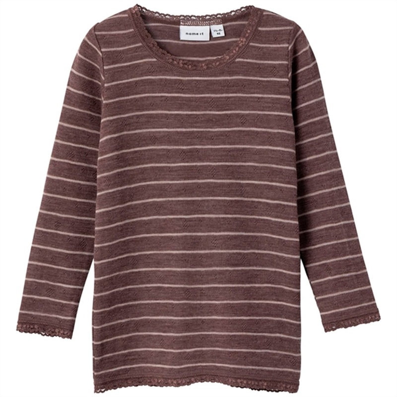 Name it Peppercorn Stripes Wang Wool Needle Blouse Noos