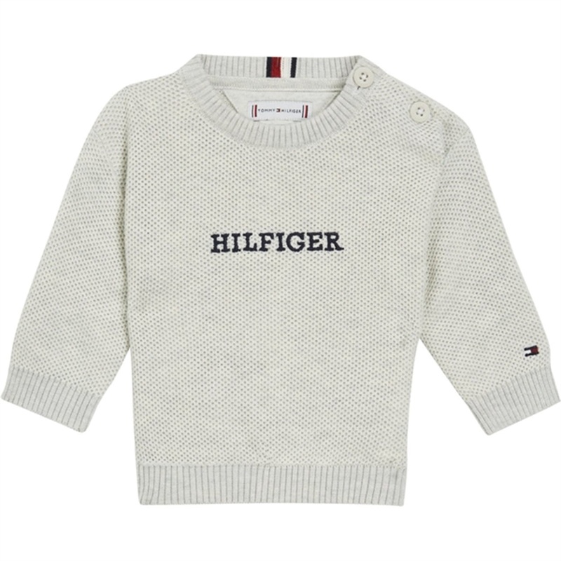 Tommy Hilfiger Baby Monotype Sweater New Light Grey Heather