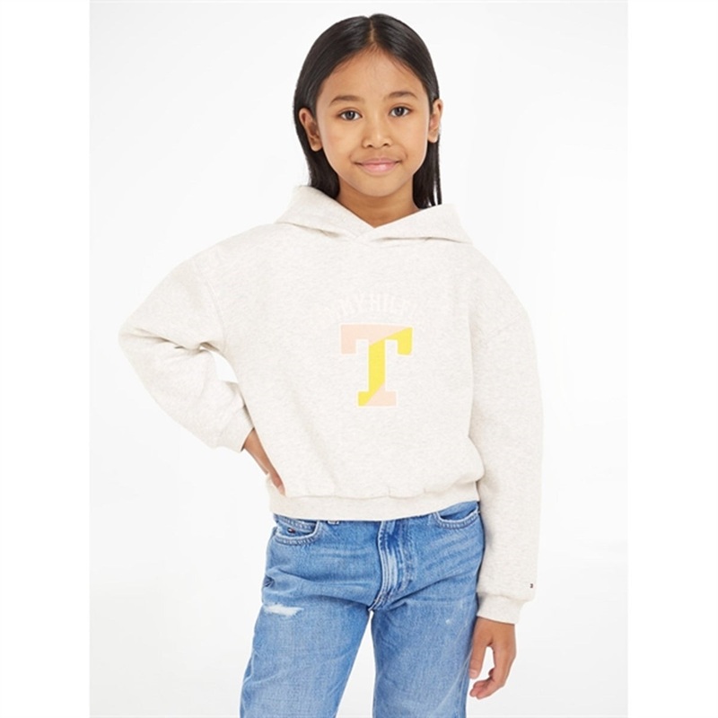 Tommy Hilfiger Varsity Crew Hoodie New Light Grey Heather