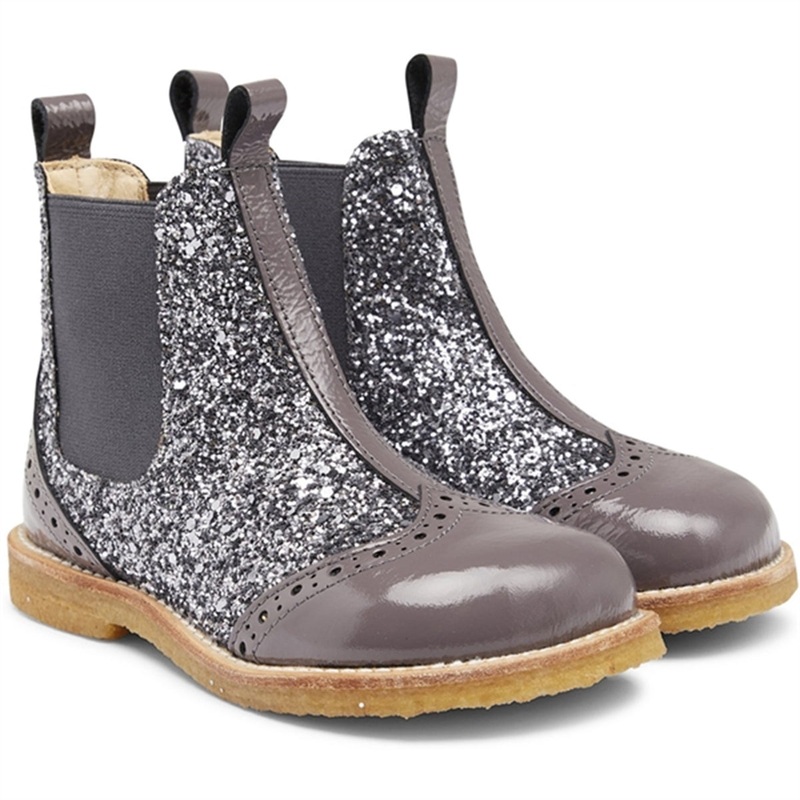 Angulus Chelsea Boots With Glitter Lavender\/Dusty Lavender\/Elastic