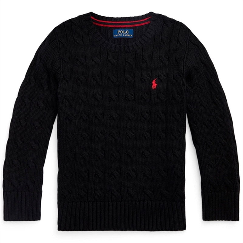 Polo Ralph Lauren Cable Sweater Polo Black\/C3822