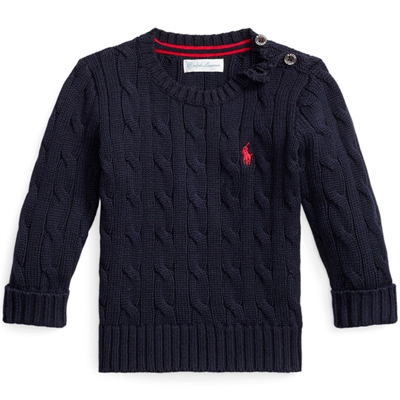 Ralph Lauren Baby Cable Sweater Rl Navy\/C3822
