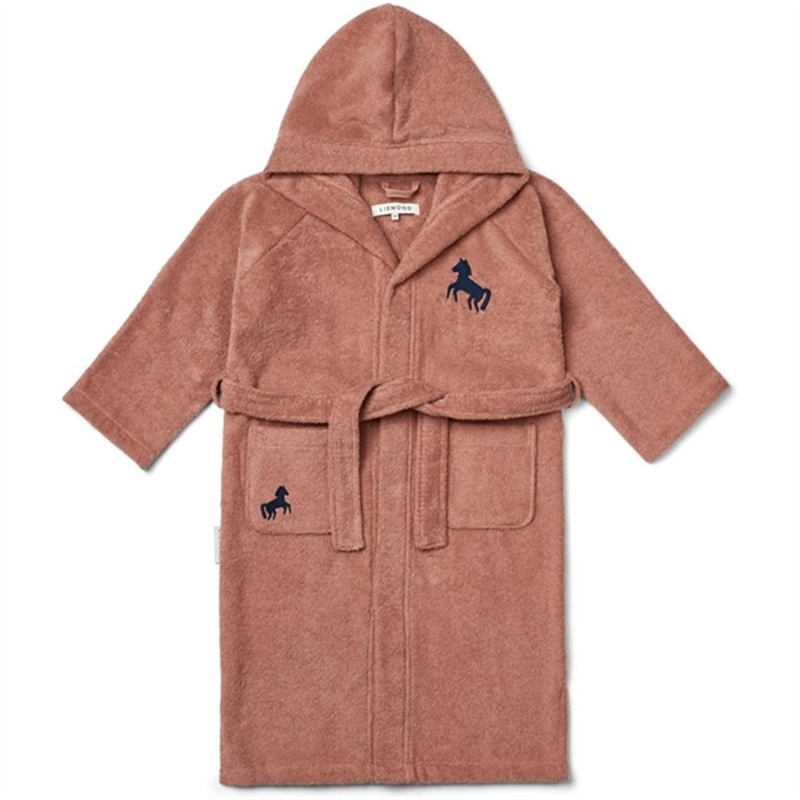 Liewood Bash Bathrobe Horses\/Dark Rosetta