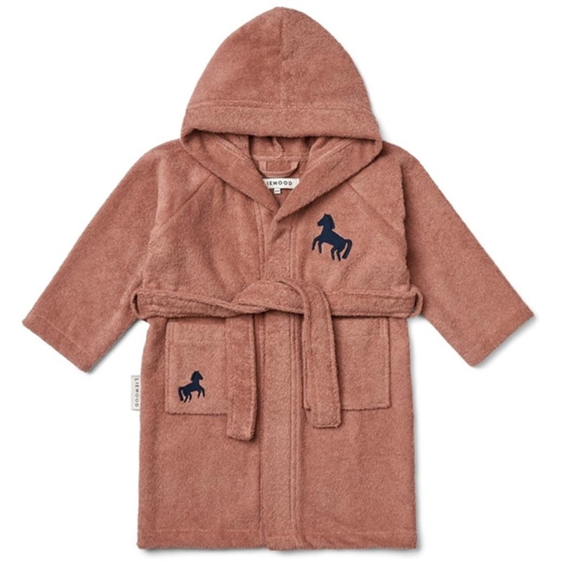 Liewood Kenna Bathrobe Horses\/Dark Rosetta