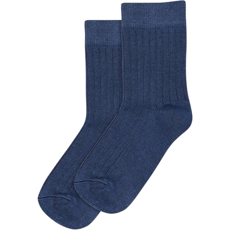 MiniPop Denim Blue Bamboo Socks
