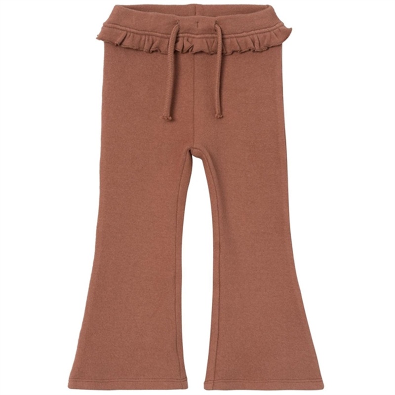 Lil’Atelier Carob Brown Thora Slim Bootcut Leggings