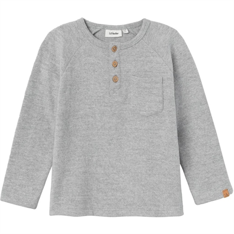 Lil’Atelier Grey Melange Thor Blouse