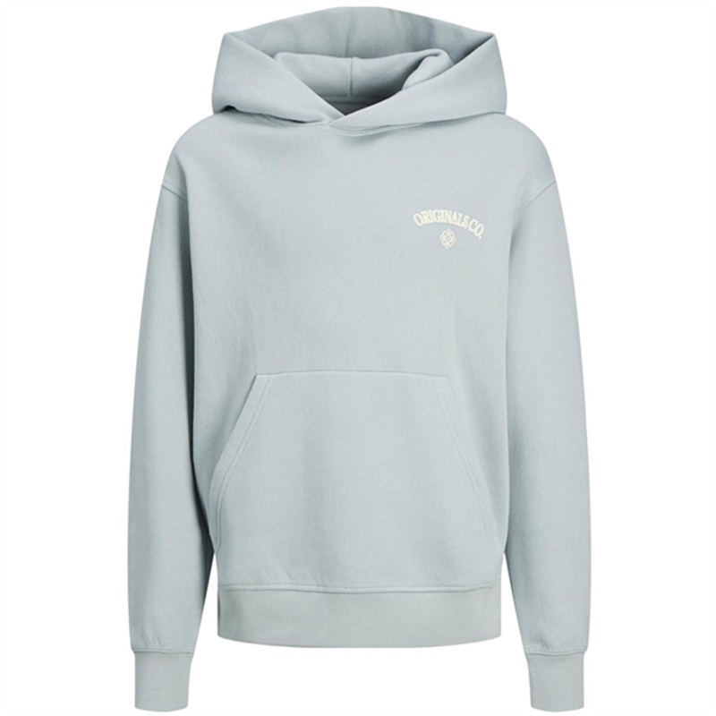 Jack \u0026 Jones Junior Gray Mist Jorsantorini Graphic Sweat Hoodie