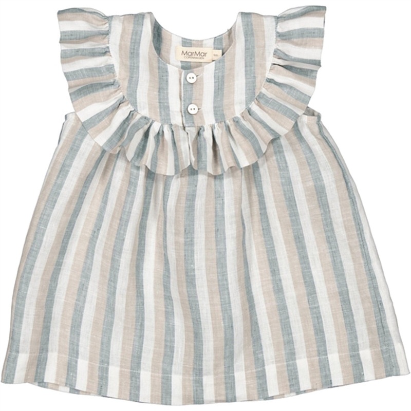 MarMar Dusty Blue Stripe Drussa Dress