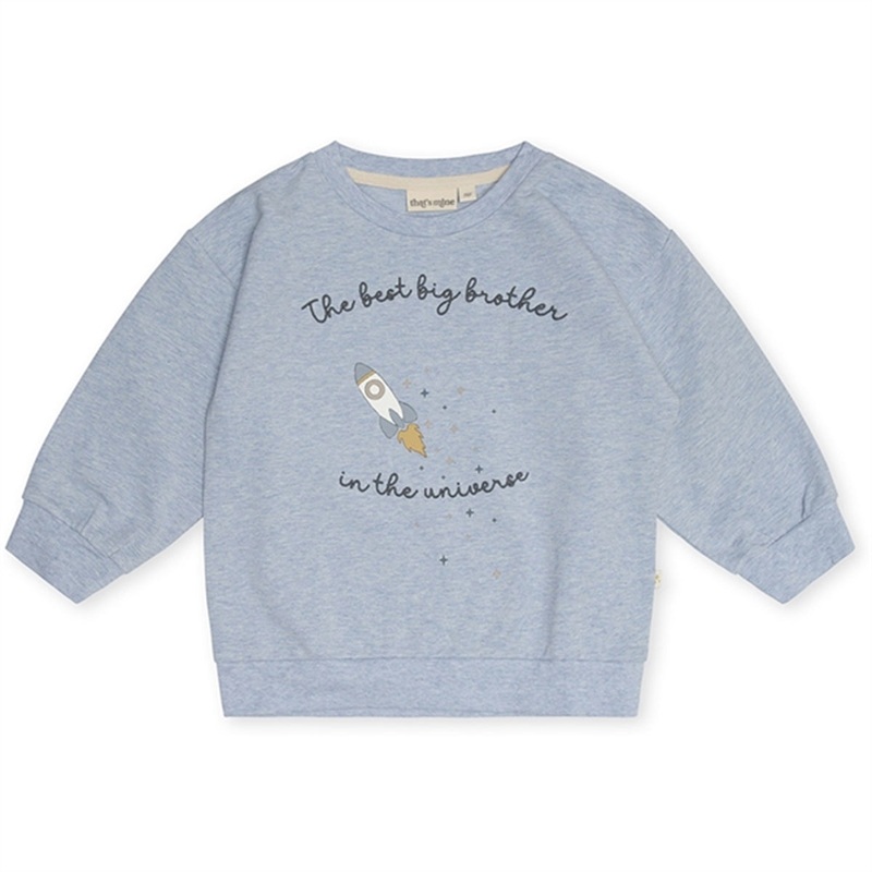 That’s Mine Light Blue Melange Finley Big Brother Sweatshirt