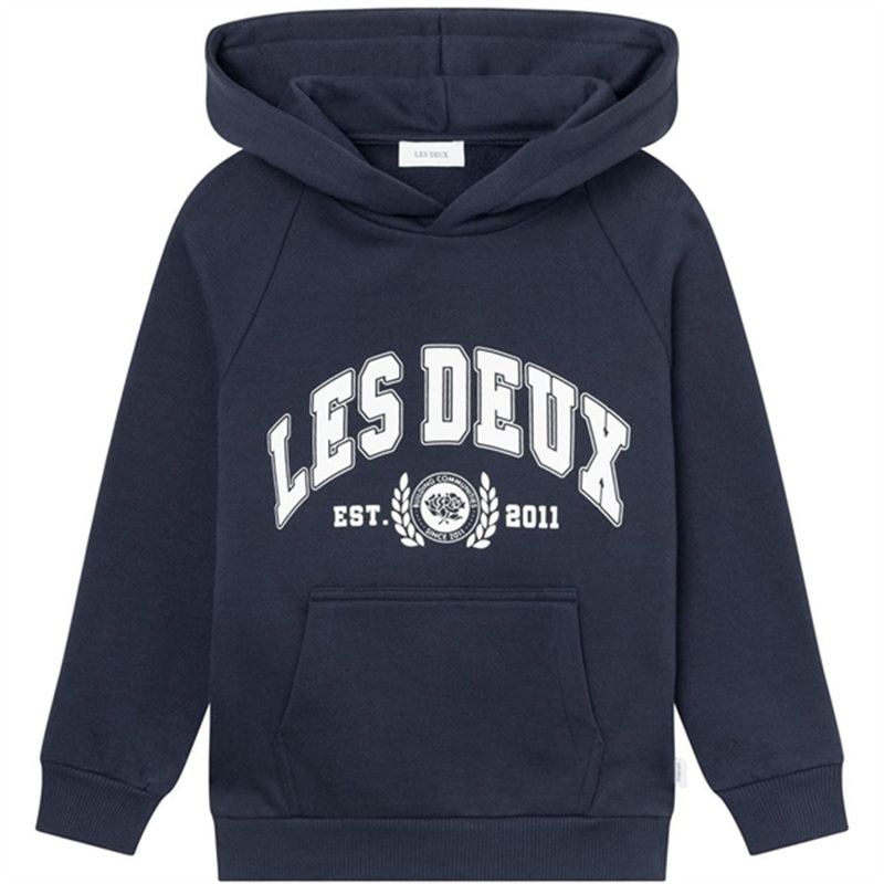 Les Deux Kids Dark Navy\/Light Ivory University Hoodie