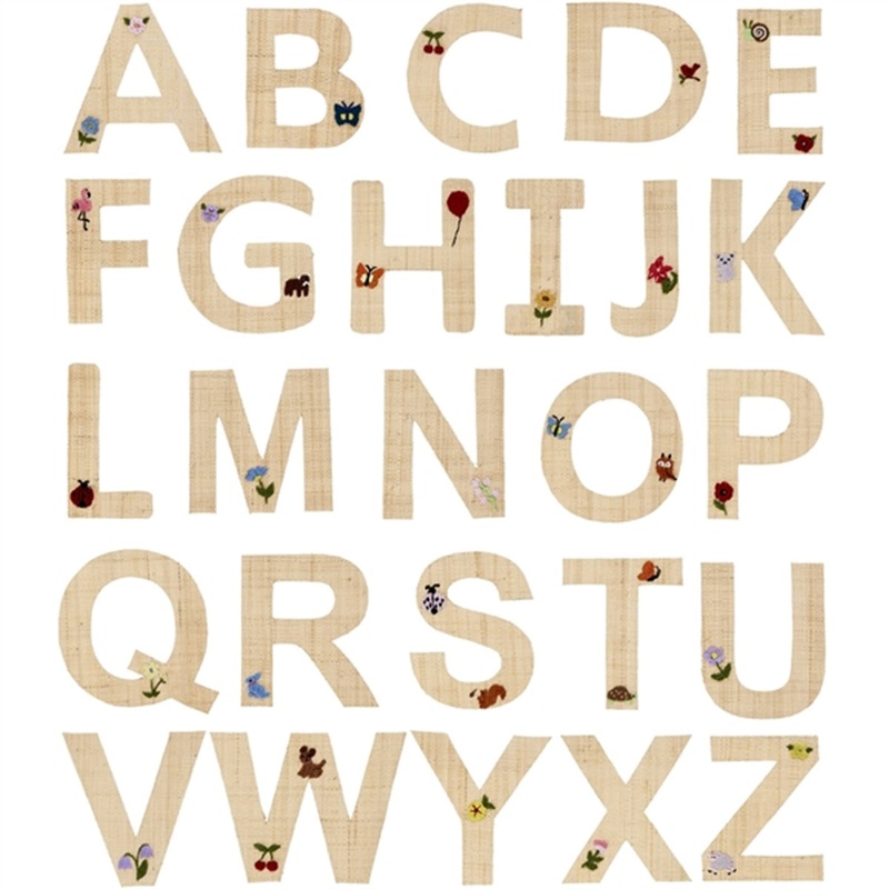 RICE Nature Raffie Sticker Letter Flowers \u0026 Animals