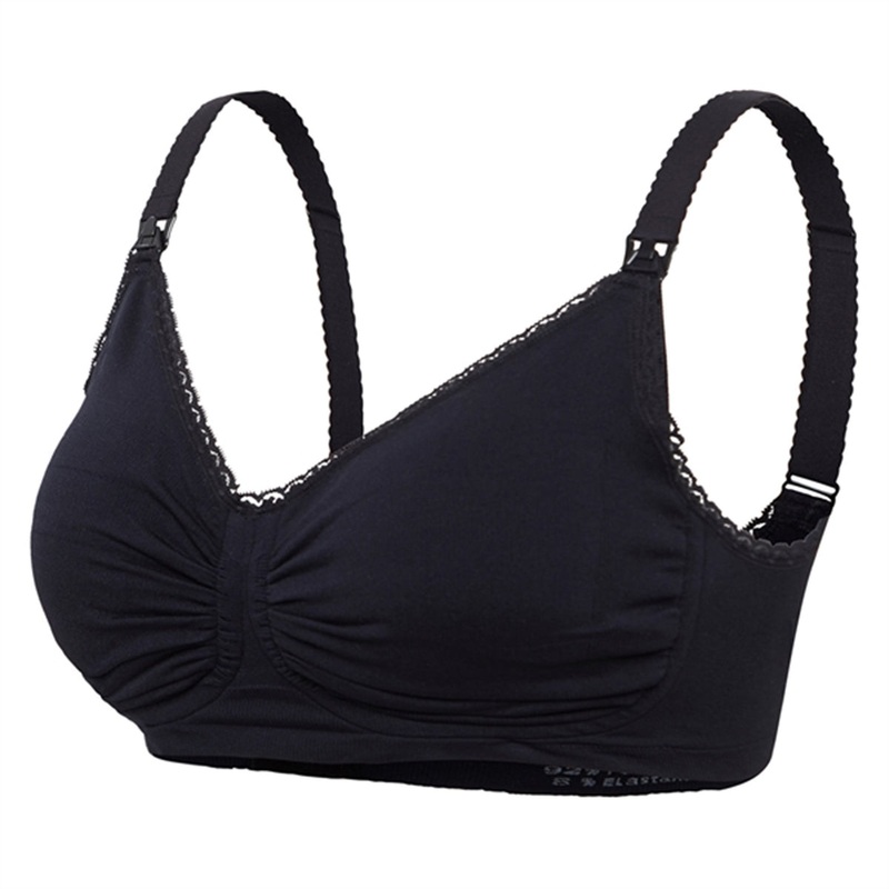 Carriwell Maternity And Nursing Bra With Padded Carri-Gel Support Black