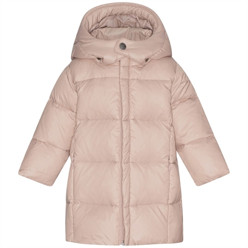Ver de Terre Featherlight Baby Girls Down Coat Mahogany Rose