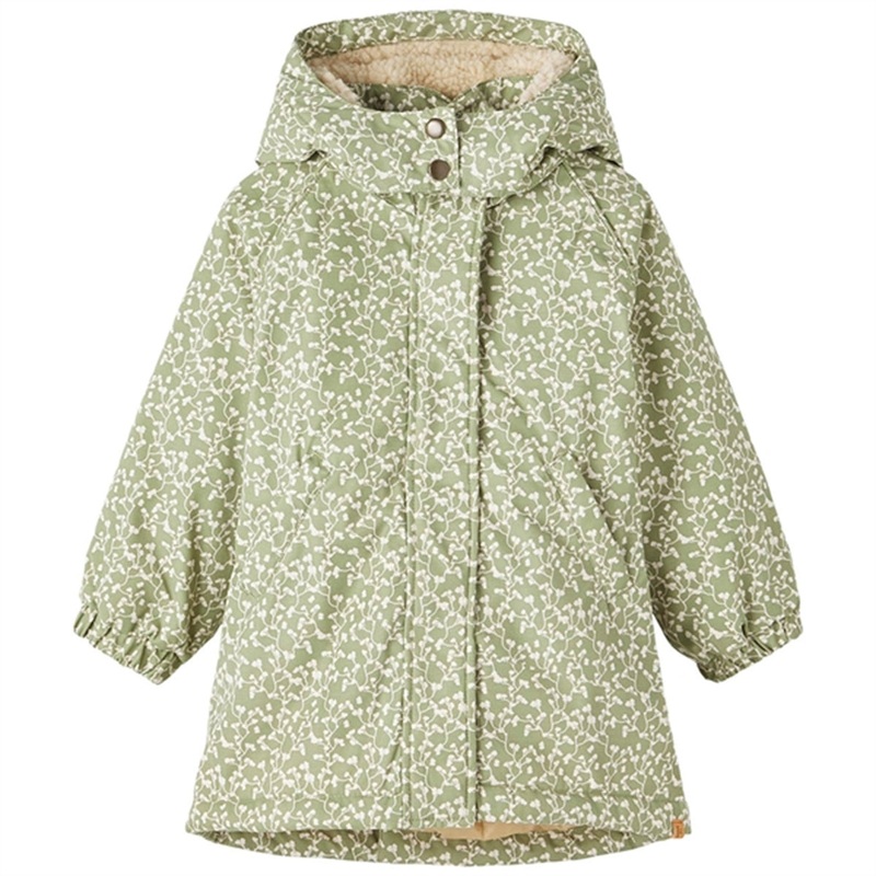 Lil’Atelier Oil Green Gudruna Padded Jacket AOP
