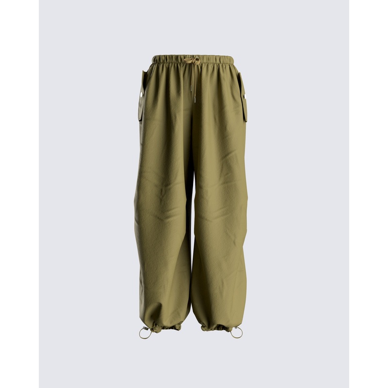 Adriana Green Parachute Pant