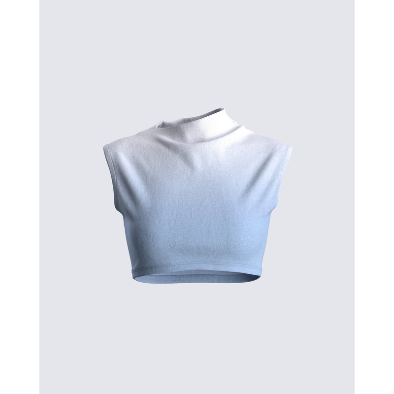 Amarissa Grey Ombre Cropped Top
