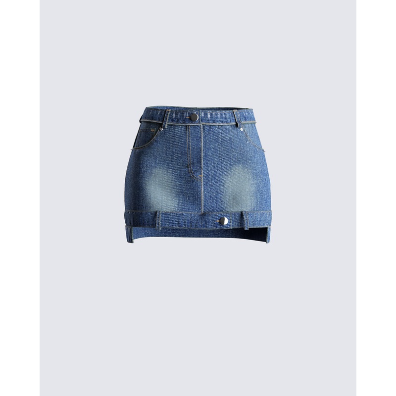 Georgina Blue Denim Mini Skirt