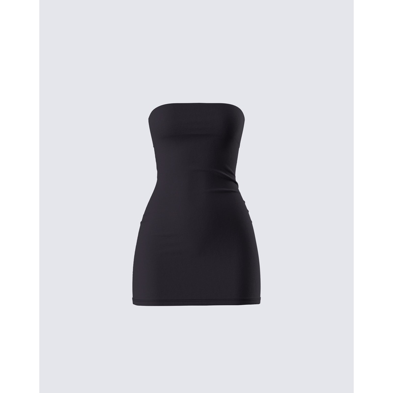 Maxine Black Jersey Tube Dress