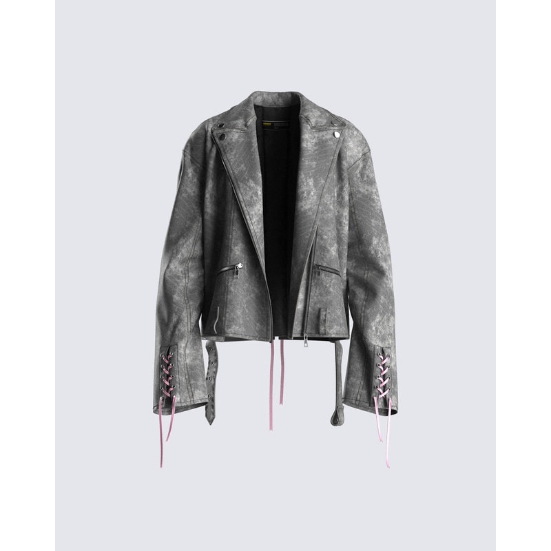 Nancy Black Vegan Leather Jacket