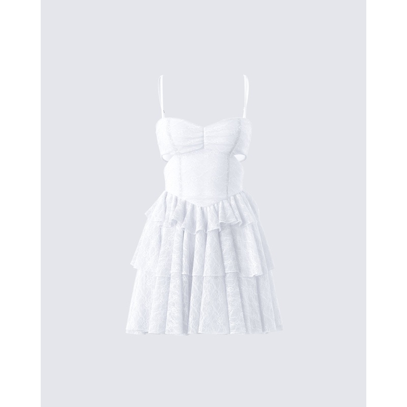 Alicia White Lace Mini Dress