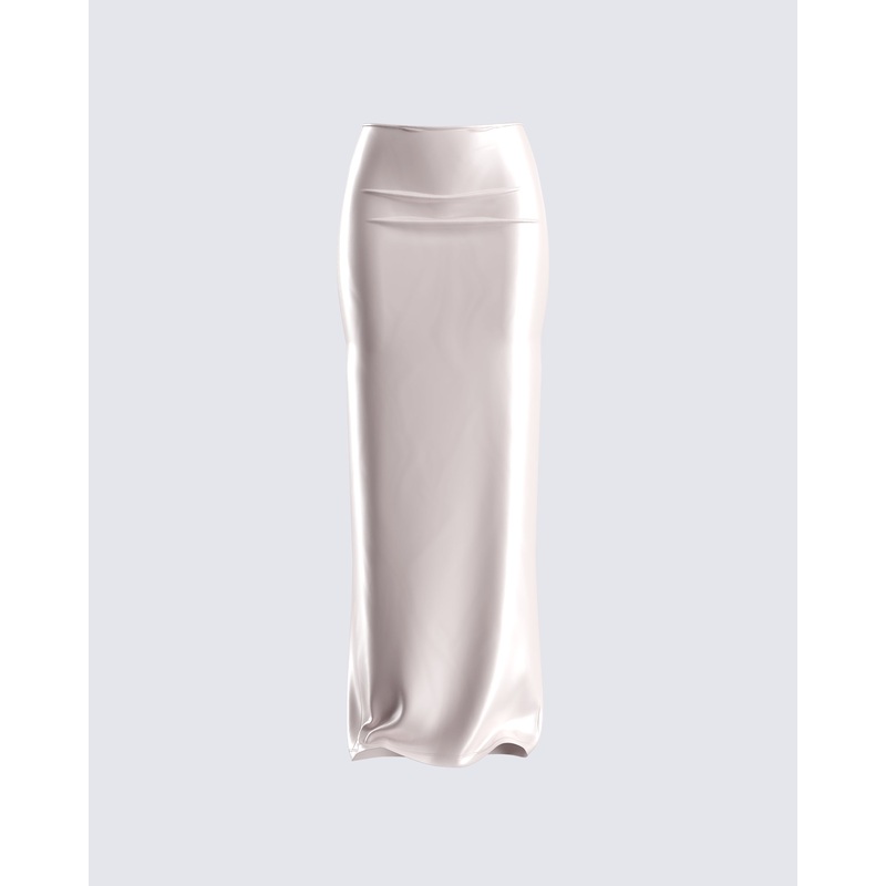 Amal Cream Maxi Skirt