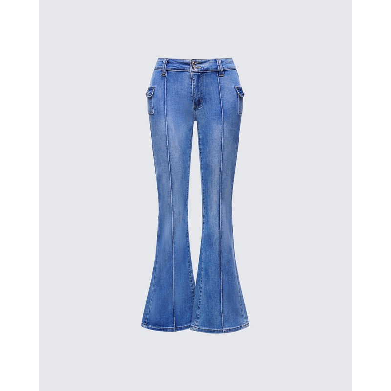 Christie Blue Mid Rise Jeans