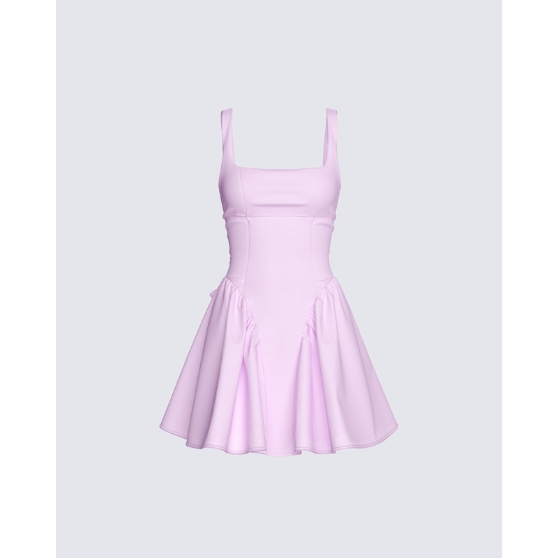 Emi Pink Bow Mini Dress