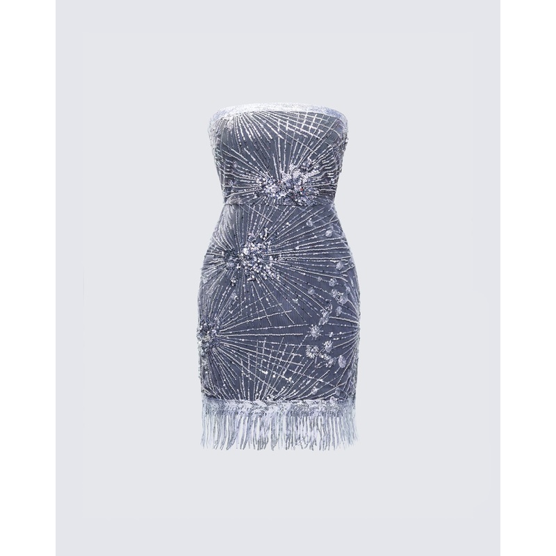 Jocelyn Black Sequin Mini Dress