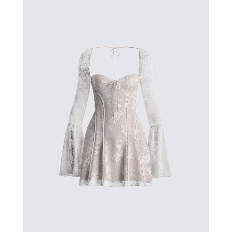 Kavita Ivory Lace Mini Dress