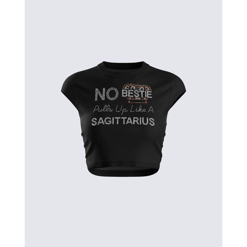 Naja Black Sagittarius Graphic Top