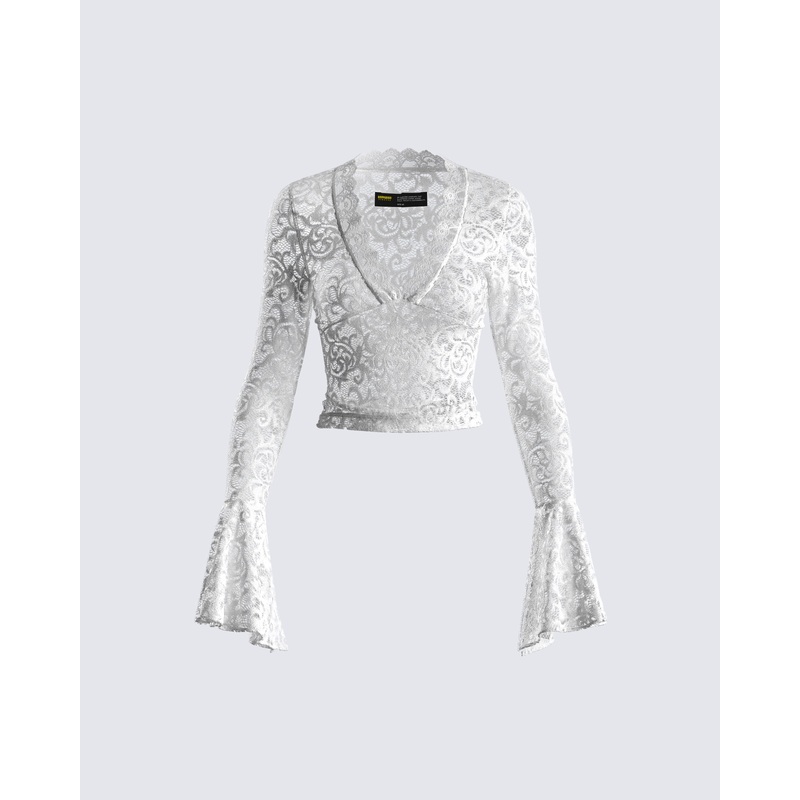 Priya White Lace Top
