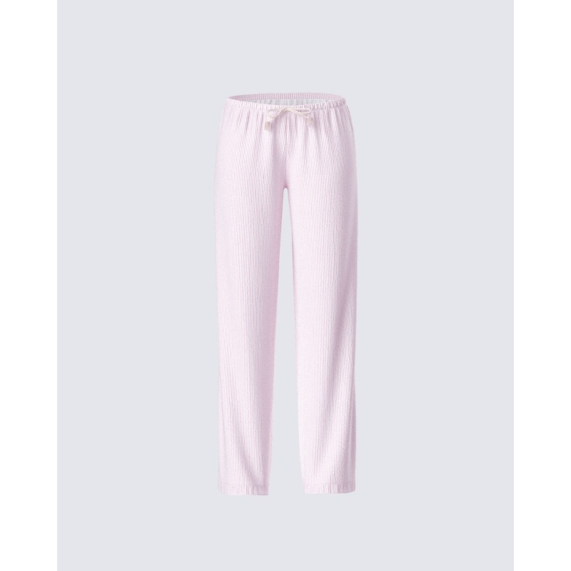 Akia Pink Stripe Drawstring Pant